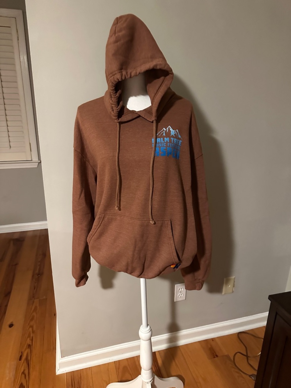 LIMITED EDITION AVIATOR NATION X PALM TREE ASPEN MUSIC FESTIVAL HOODIE- brown